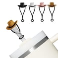 thumbnail image 1 of 8 PCS Straw Cover Cap for Stanley 30&40 oz Cup, Silicone Cowboy Hat and Sun Hat Straw Topper Accessories Anti-dust for Man & Woman Gift, 1 of 15