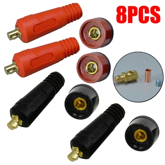8 PCS TIG Welding Cable Panel Connector Socket Set Style DKJ10-25 & DKZ10-25 USA