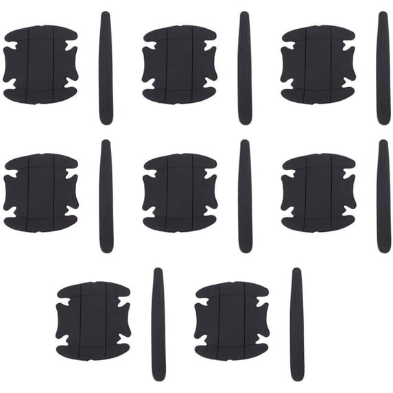 8 PCS Universal Car Door Handle Scratch Protector Sticker Auto Door Handle Scratch Cover Guard Protective Film (Black)