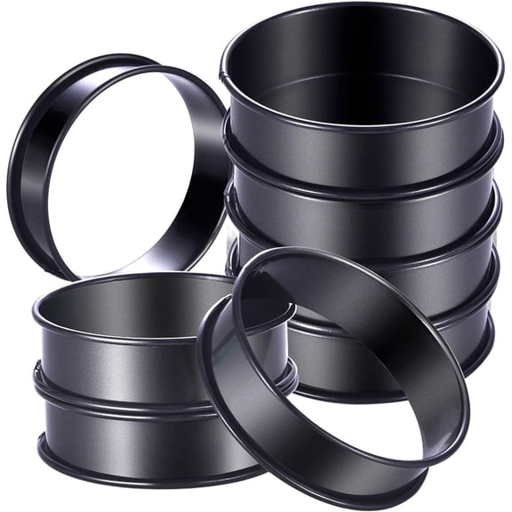 8 PCS Versatile Metal Cooking Molds English Muffins Moulds Crumpet Rings