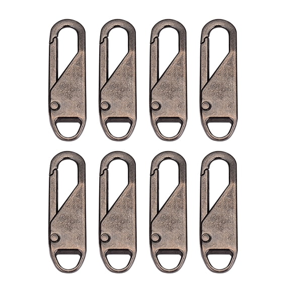 8 PCS Zipper Pull Replacements, Zipper Repair Kit Zipper Slider Pull Tab Universal Zipper Fixer Metal Zipper Head Pullers Handle Zipper Extenders for Clothing Jackets Backpack Boots Purse Coat