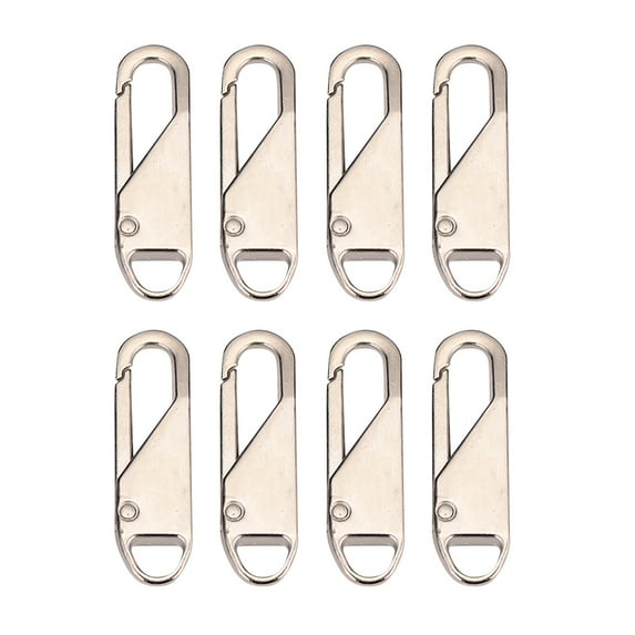 8 PCS Zipper Pull Replacements, Zipper Repair Kit Zipper Slider Pull Tab Universal Zipper Fixer Metal Zipper Head Pullers Handle Zipper Extenders for Clothing Jackets Backpack Boots Purse Coat