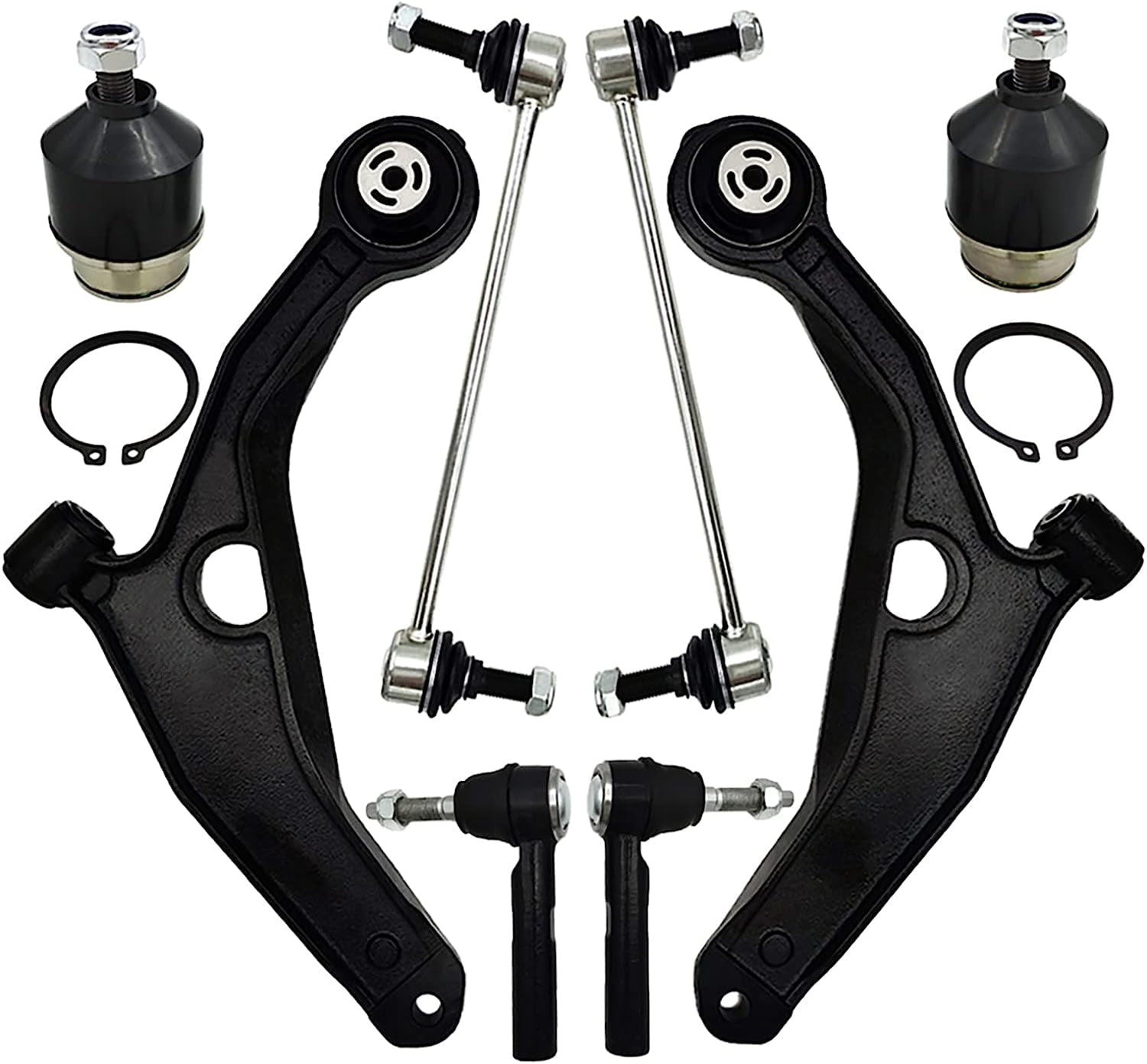 Aazon.co: Front Lower Control Ars Sway Bar End Links Tie Rods