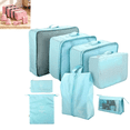thumbnail image 1 of 8 PCs Travel Packing Cubes, Foldable Lightweight Luggage Storage Organizer Bags, Multi-Size Travel Storage Pouches for Suitcase Clothing Sorting, 1 of 3