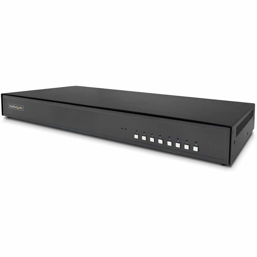 StarTech Secure 8-Port DisplayPort KVM Switch, 4K 30Hz, NIAP 4.0, CAC, Made in the USA - Securely control eight DisplayPort desktops or servers from one mouse, keyboard, and a 4K 30Hz monitor; NIAP...