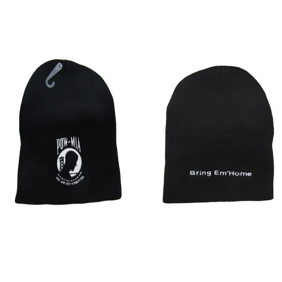 8" POW MIA POWMIA Bring em' Home Embroidered Beanie Skull Cap Hat