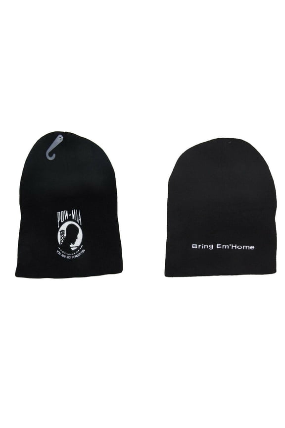 8" POW MIA POWMIA Bring em' Home Embroidered Beanie Skull Cap Hat