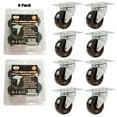 thumbnail image 1 of 8 Pack 1 1/2" Swivel Casters Plate Mounting Wheel Rubber Top Plate Heavy Duty, 1 of 4