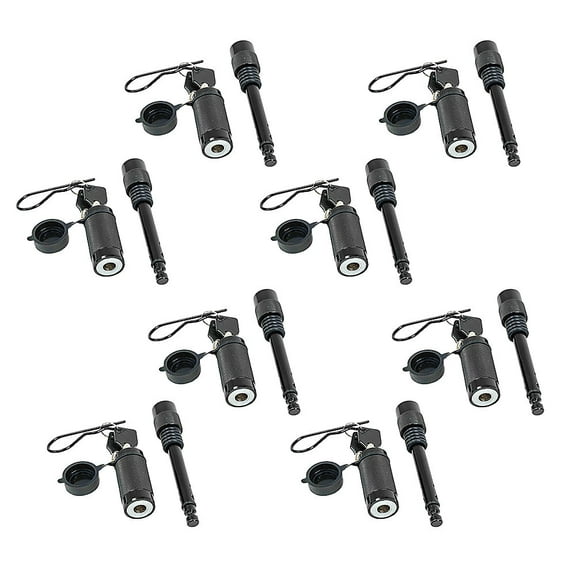 8 Pack 1/2" Hitch Pin with Lock, Keyed Alike , Fits 1-1/4" Receiver | Trailer Hitch Receiver Pin Lock for Hitch Bike Rack Tray Ball Tow Rope for Trailer Truck Car Boat