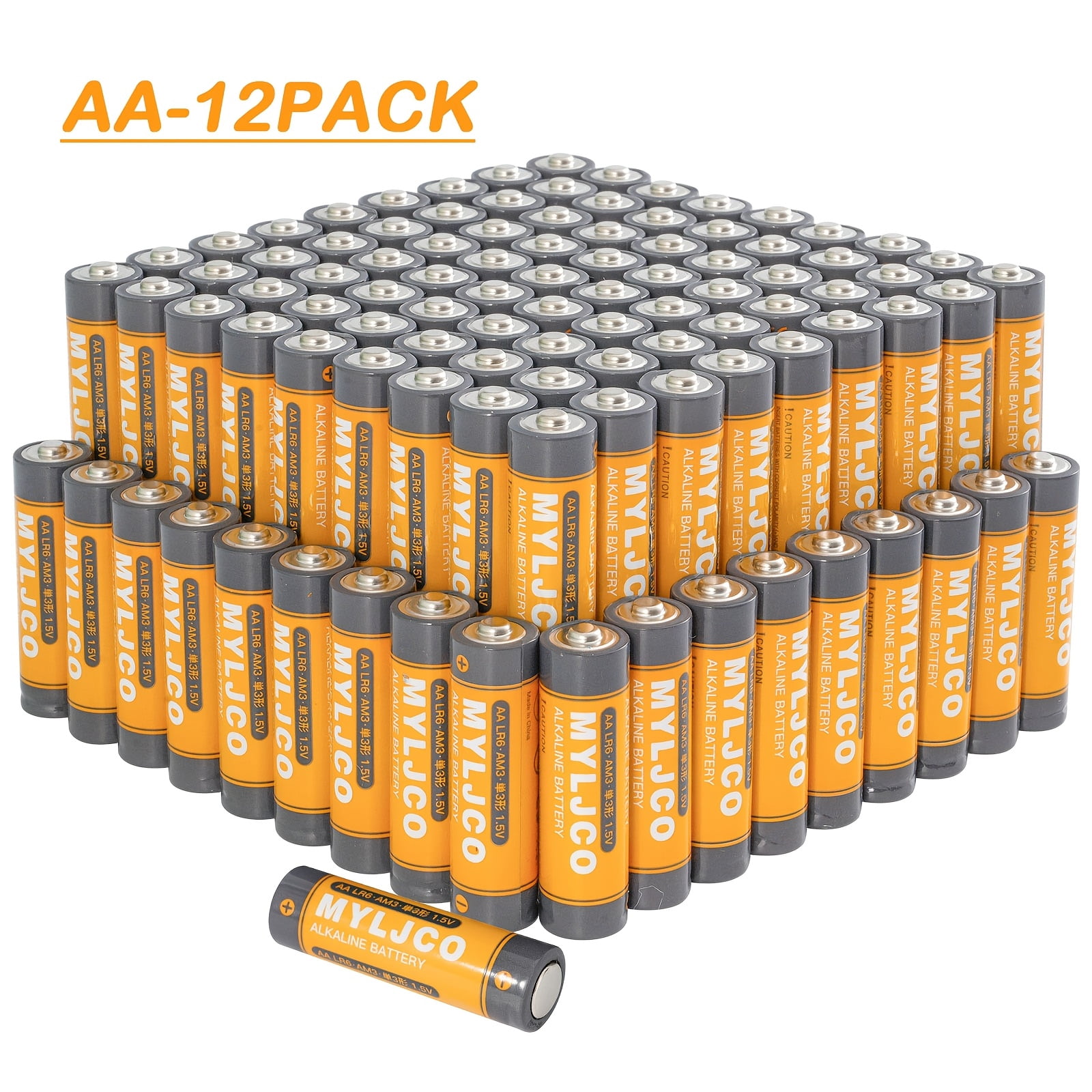 8 Pack 1.5V AA Alkaline Batteries - Long Lasting Stable Output for ...