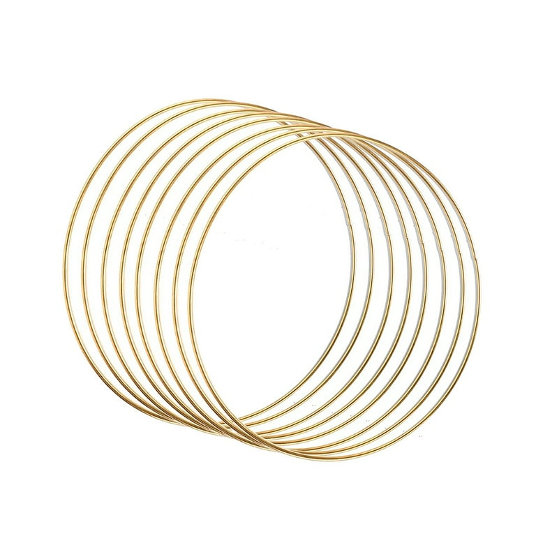 Metal Macramé Ring / Flower Hoop - White Metal Macramé Ring / Flower Hoop - White