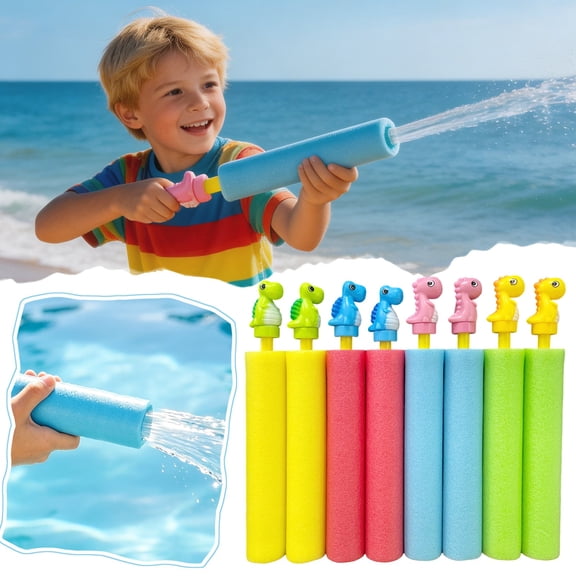 8-Pack 10" Water Blaster Set - Super Water Soaker Blaster Liquidator Water Blaster Pool Toy, Bulk Summer Outdoor Swimming Pool, Backyard, Beach Water Game Fighting Play Toys