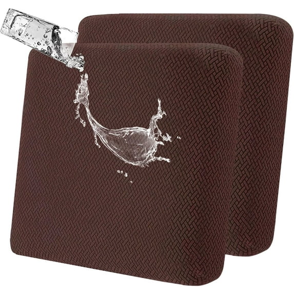 8 Pack 100% Waterproof Patio Sofa Cushion Covers, Stretch Outdoor/Indoor Individual Seat Cushion Cover Furniture Protector Sofa Slipcover, Brown