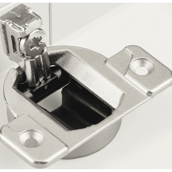 8-Pack 110 Degree Cabinet Door Hinges, Screw-In Compact Self-Closing Replacement Hinges, Fits 35mm Cup, Nickel Finish (Mounting Plate Not Included)