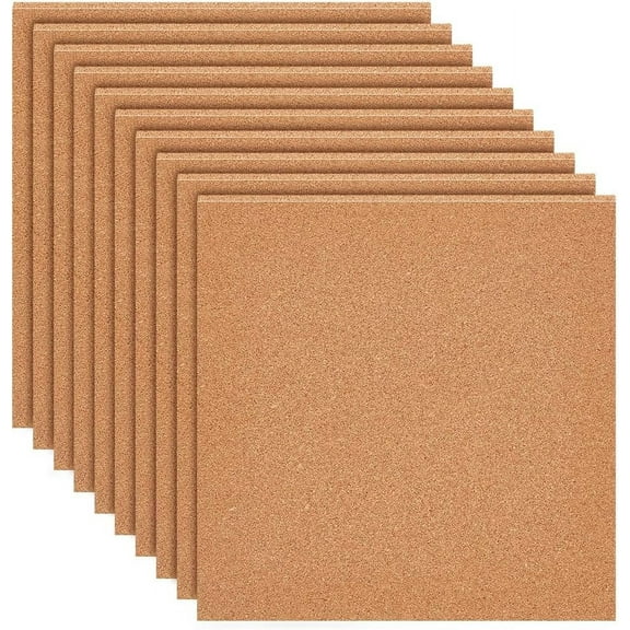 8 Pack 12x12 Inch Cork Board 3mm Thick Cork Board Tiles Square Cork Tiles Coaster Cork Sheets Tiles for Bulletin Boards Wall Decoration DIY Crafts diy