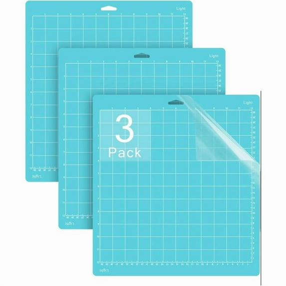 8 Pack 12x12 Inch Green Standard Grip Adhesive Sticky Mat, Non-Slip Durable Replacement Cutting Mats for Craft Cutting Projects Compatible with Cutting Machines