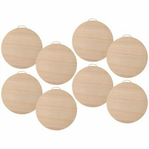 8 Pack: 15" Unfinished Round Plaque by Make Market