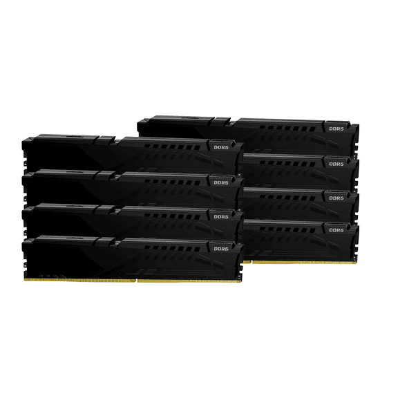 8-Pack [16]GB DDR5 128GB [6000]MHz PC5-UDIMM Desktop RAM Memory Kit with Black Heat Spreader for Multi-Core Rendering, Virtual Labs & Parallel Computing Non-ECC Unbuffered