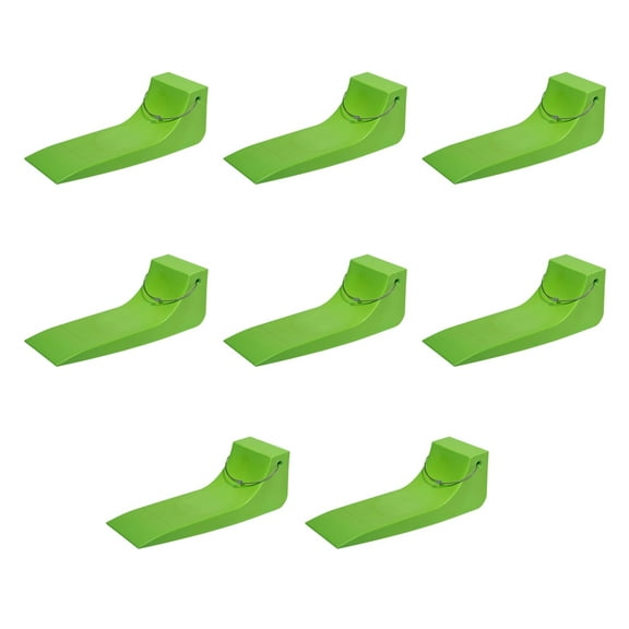 (8 Pack) 16"x5.5" Tire Skates for Tow Truck - Heavy-Duty Neon Safety Green Tire Skates for Car Hauler, Flat Bed, Wrecker, Rollback, Carrier Safety (High Visibility)