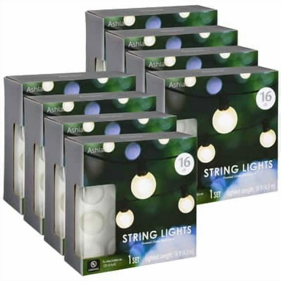 8 Pack: 16ct. Frosted Globe String Lights by Ashland