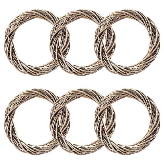 6 Pack: 18" Gray Rattan Wreath by Ashland