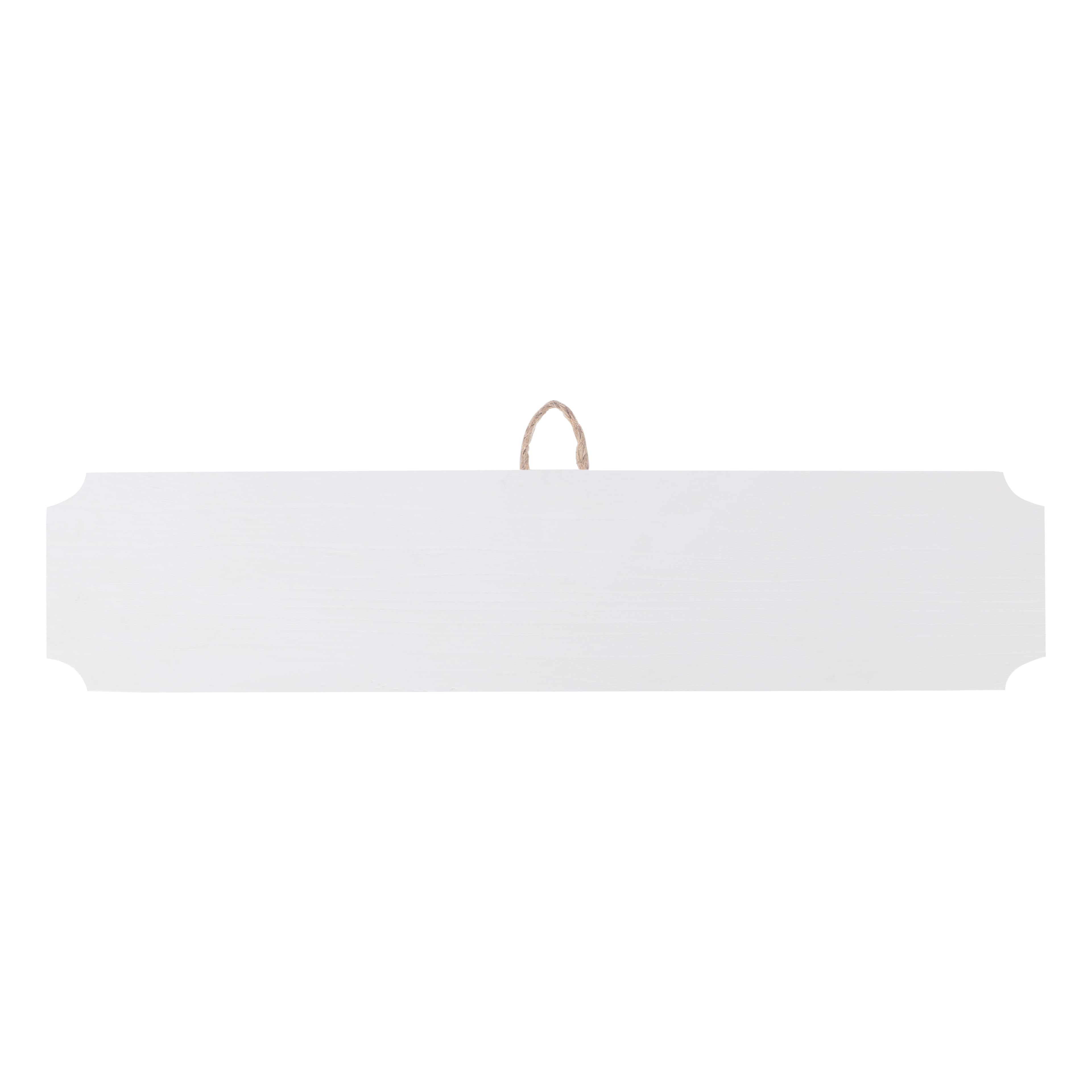 8 Pack: 18 inch x 5 inch Wood Plaque by Make Market, Size: 18” x 0.625” x 5”, Beige