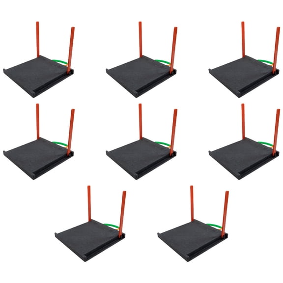 8 Pack 18"x18"x1.5" HDPE Outrigger Pad with Pivoting Safety Guard Rail for Crane Tow Truck RV & Utility Vehicles Heavy Duty Non-Slip Jack Pad with Rope Handle 55,000 lbs WLL