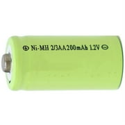8-Pack 2/3 AA NiMH Button Top Battery 200 mAh