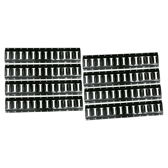(8 Pack) 2 Ft Horizontal E Track Tie-Down Rail - Made in USA | Black Powder Coated, Bolt-On Tie Down Rail for Cargo on Pickups, Trucks, Trailers, Vans