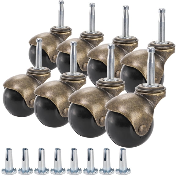 8 Pack 2 Inch Ball Caster Wheels With Swivel Stem