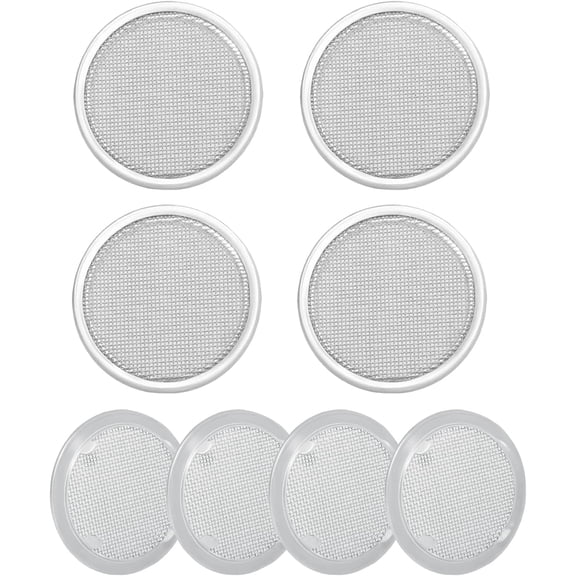 8-Pack 2 Inch Round Vent Covers with Mesh Screen, Metal Circular Vent Screen with Tab Fasteners Compatible with for Pet Cages Reptiles Birds, Storage Racks, Home, Garage and Industrial Ventilation