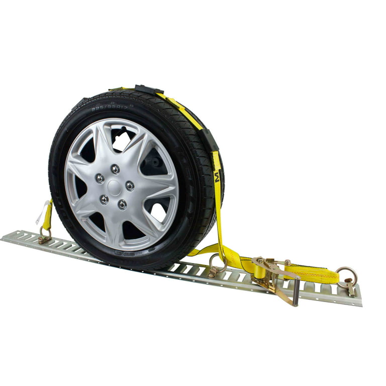 8 Pack) 2 x 10' E Track Tire Straps - Over The Tire Car Hauler