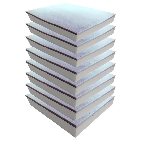 8 Pack 2" x 20" x 20" Gel Memory Foam Chair Cushion Replacement by XLMD
