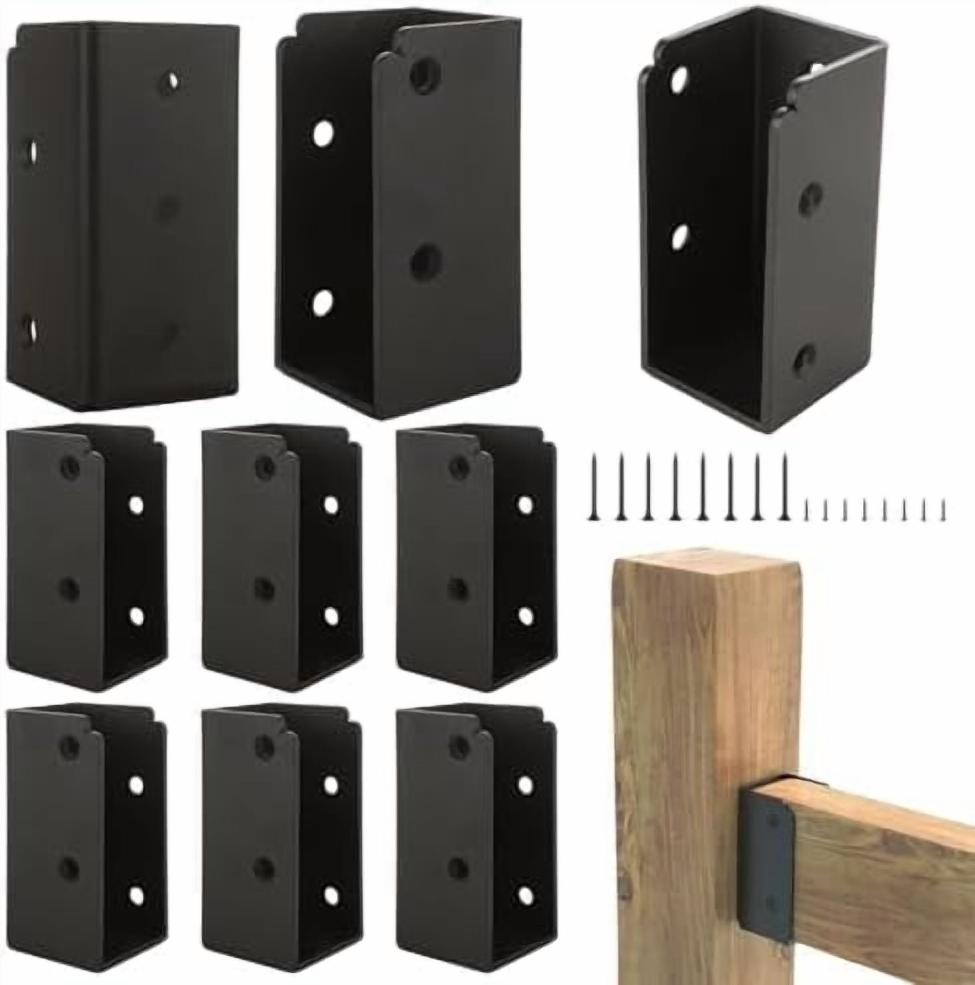 Fence Brackets 2x4 For Wood Rail Black Deck Railing Brackets For 2