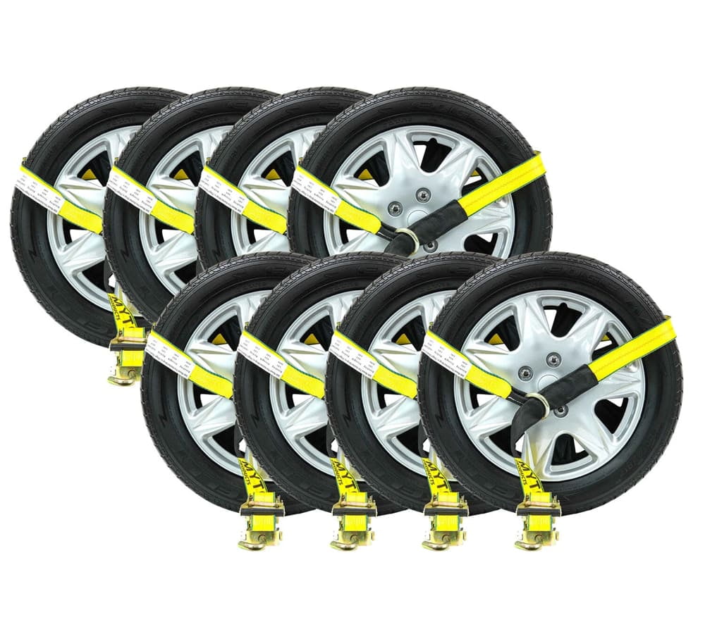 4x J Finger Hook For 2 Ratchet Strap Tie Down Race Car Hauler Trailer Wreck - Foto 7