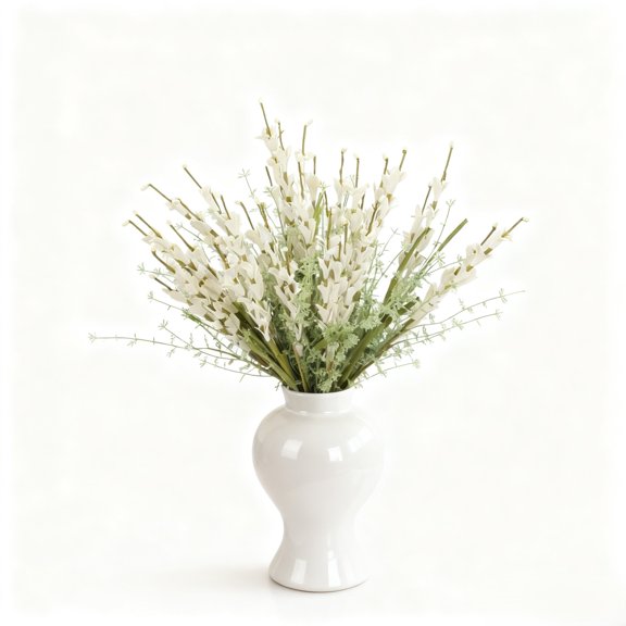 8 Pack 22 Inch Artificial Winter Jasmine Flowers for Centerpiece and Vase