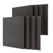 8 Pack 23.6" x 23.6" Acoustic Wall Panels, Covers 31 Sq.Ft, Polyester Sound Absorbing Panels for Noise Reduction, Self-Adhesive Decorative Soundproof Panels for Home Studio, Office, Bedroom, Theater