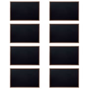 8 Pack 23" x 35" Brown Framed Chalkboard by B2C