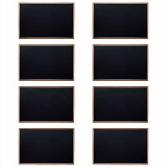 8 Pack: 23" x 35" Brown Framed Chalkboard by B2C