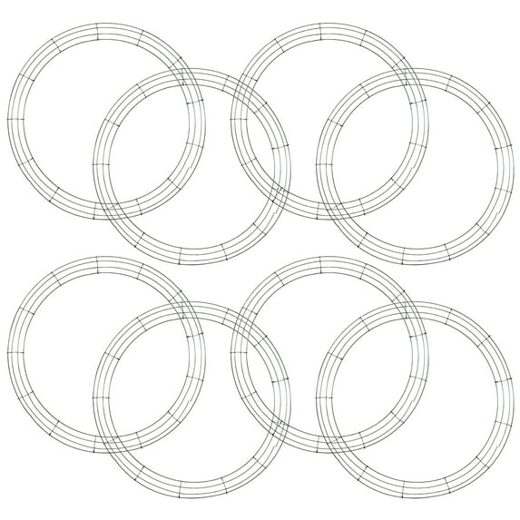 24" Wire Wreath Frame by Ashland - Ready-to-Decorate Rustic Home Decor for Weddings - Birthdays - Parties - and Holidays - Bulk 8 Pack