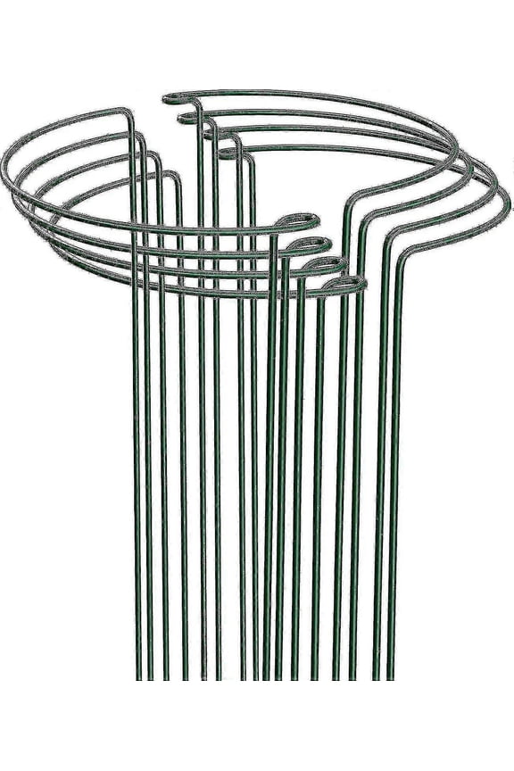 8 Pack 25x40cm Plant Support Stakes, Metal Garden Plant Stakes, Half Round Plant Support Ring Cage For Peonies Monstera Hydrangeas Roses Sedum Ve