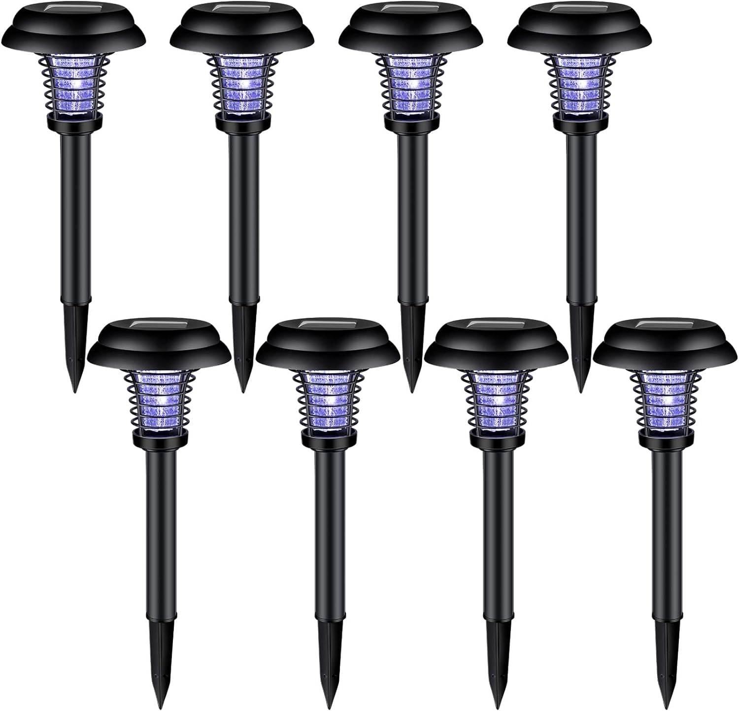 8-Pack 2in1 Bug Zapper Outdoor Waterproof Solar Mosquito Killer UV Fly Zapper MK001-8