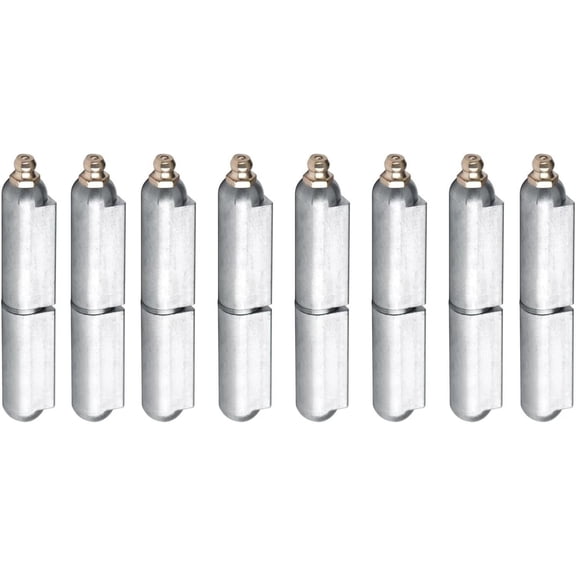 8 Pack 3-1/8" x 1/2" Aluminum Weld On Bullet Hinges, Weldable Barrel Hinges | Gr