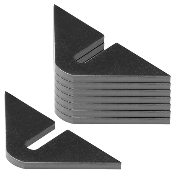 8 Pack 3-3/8" x 3-3/8" Weld On Chain Keeper Latch for 1/4" Chain Link, Weldable Gate Bracket Plate for Fence Ranch Farm, 1/4" Thick
