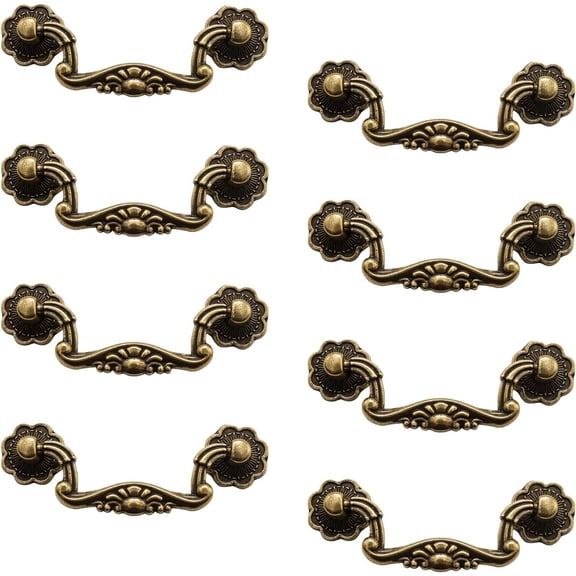 8 Pack 3 Inch Zinc Alloy Drop Bail Drawer Handle Professional Cabinetry Reliable Hardware Replacement