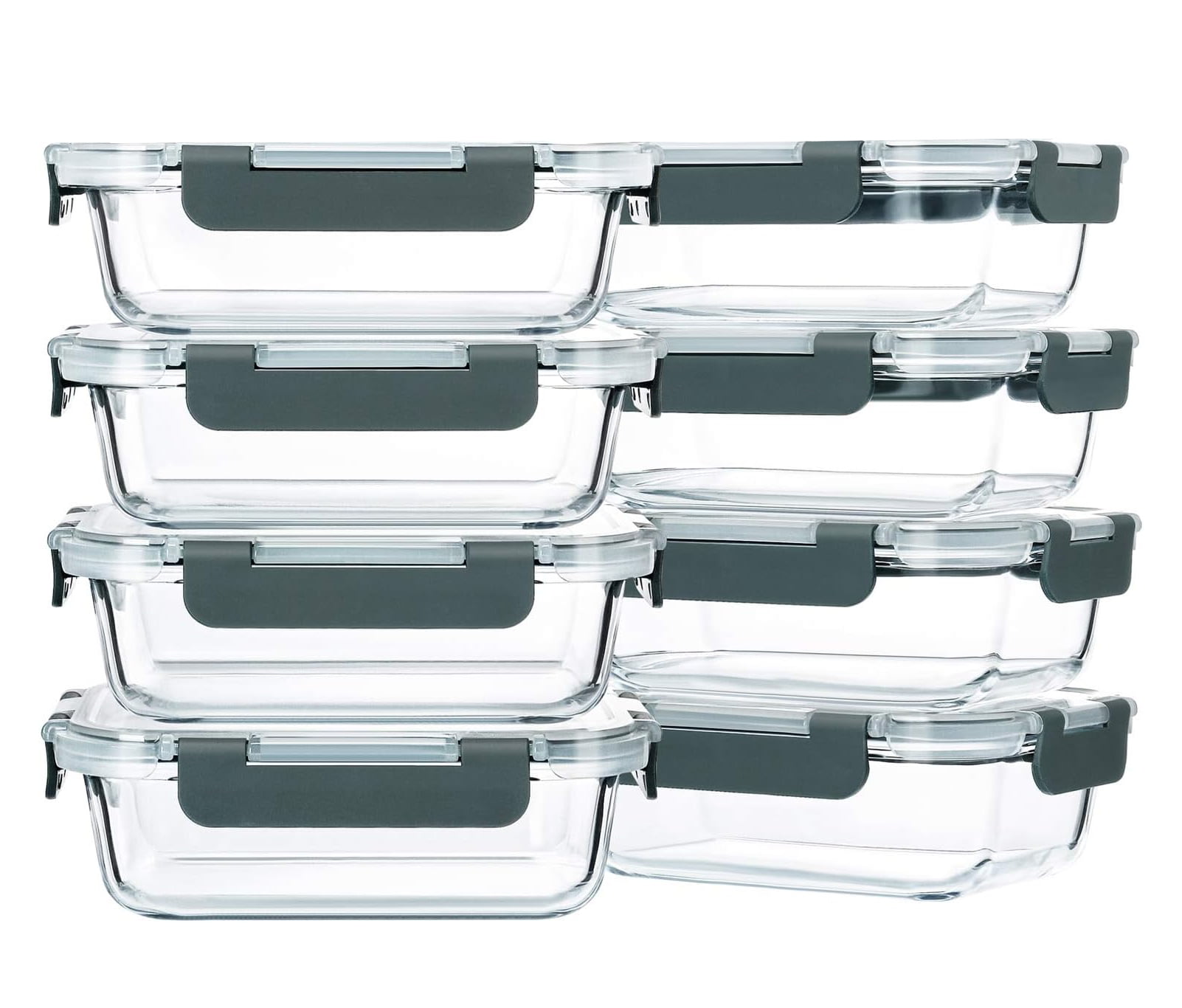 8-Pack 30 Oz, Glass Food Storage Containers with Lids, Airtight Glass Meal  Prep Containers, Glass Lunch Containers BPA-Free - Microwave, Oven and  Freezer Safe 