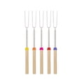 thumbnail image 1 of 8 Pack 32 Inch Roasting Sticks - Extendable, Stainless Steel, U-Shaped Fork, Wooden Handle, Storage Bag, for Camping/BBQ/Smores, 1 of 4