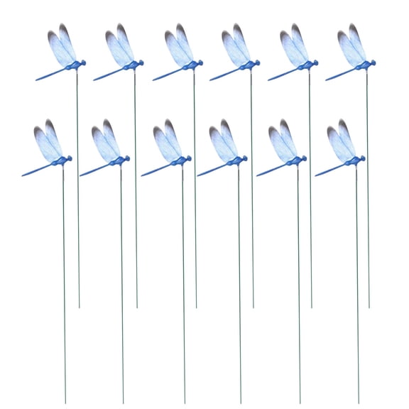 8 Pack 3D Dragonfly Garden Decor Dragon Fly Garden Stakes Dragonflies Garden Ornaments Patio Decoration Dragonfly Stakes with Sticks,Blue