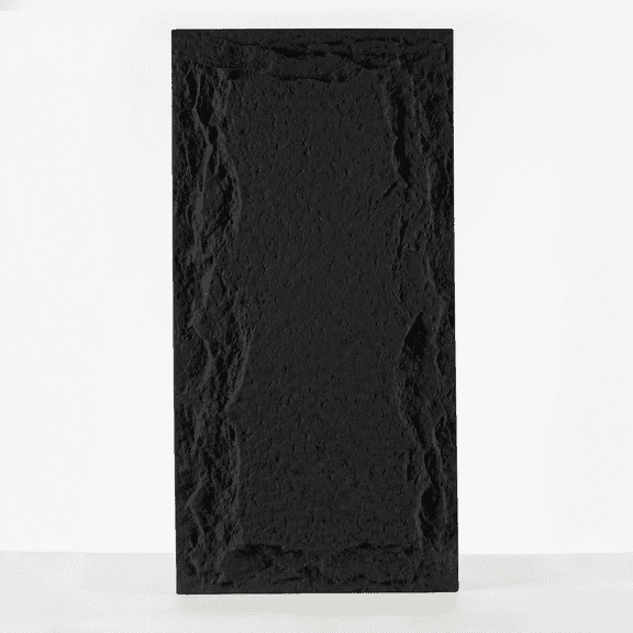 8-Pack 3D Faux Stone Wall Panels, PU Wainscoting, Fireproof & Waterproof for TV Wall, 47.24"x23.62" Deep Black