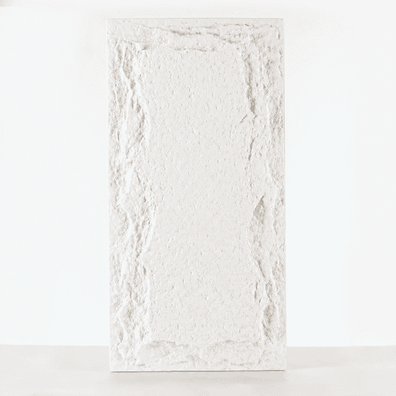 8-Pack 3D Faux Stone Wall Panels, PU Wainscoting, Fireproof & Waterproof for TV Wall, 47.24"x23.62" White Marble